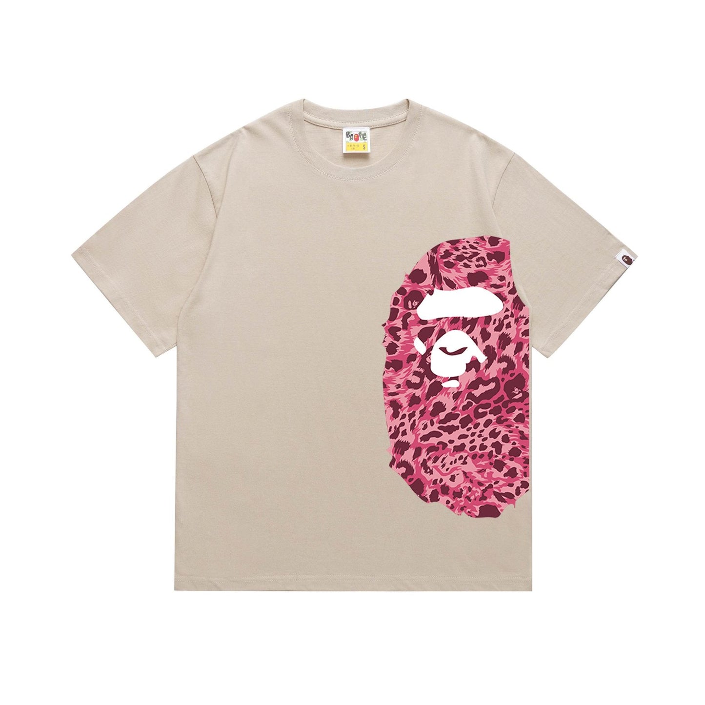 BAPE Pink Camo Ape Head Graphic T-Shirt — front