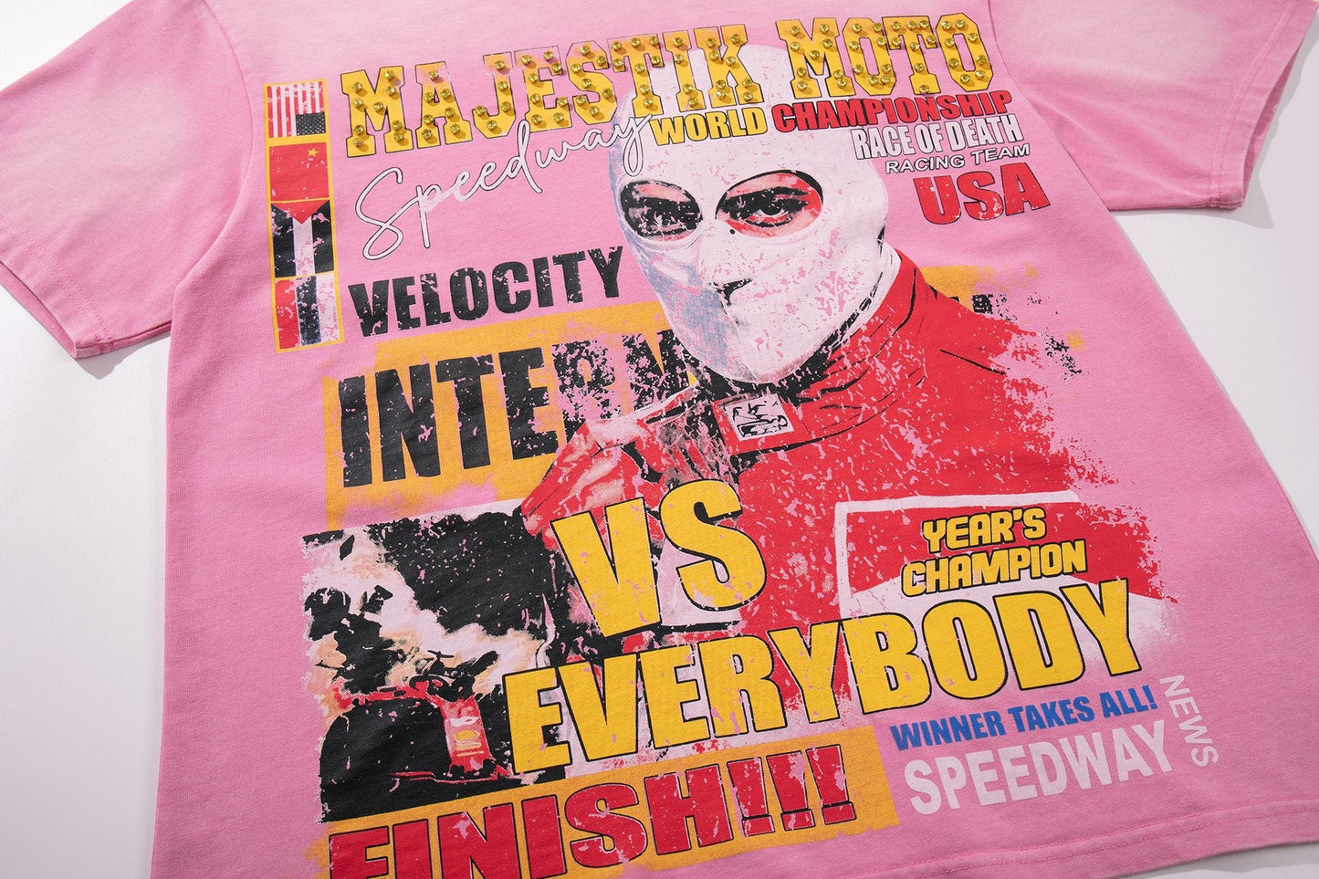 MAJESTIK Racing Moto Graphic T-Shirt — detail