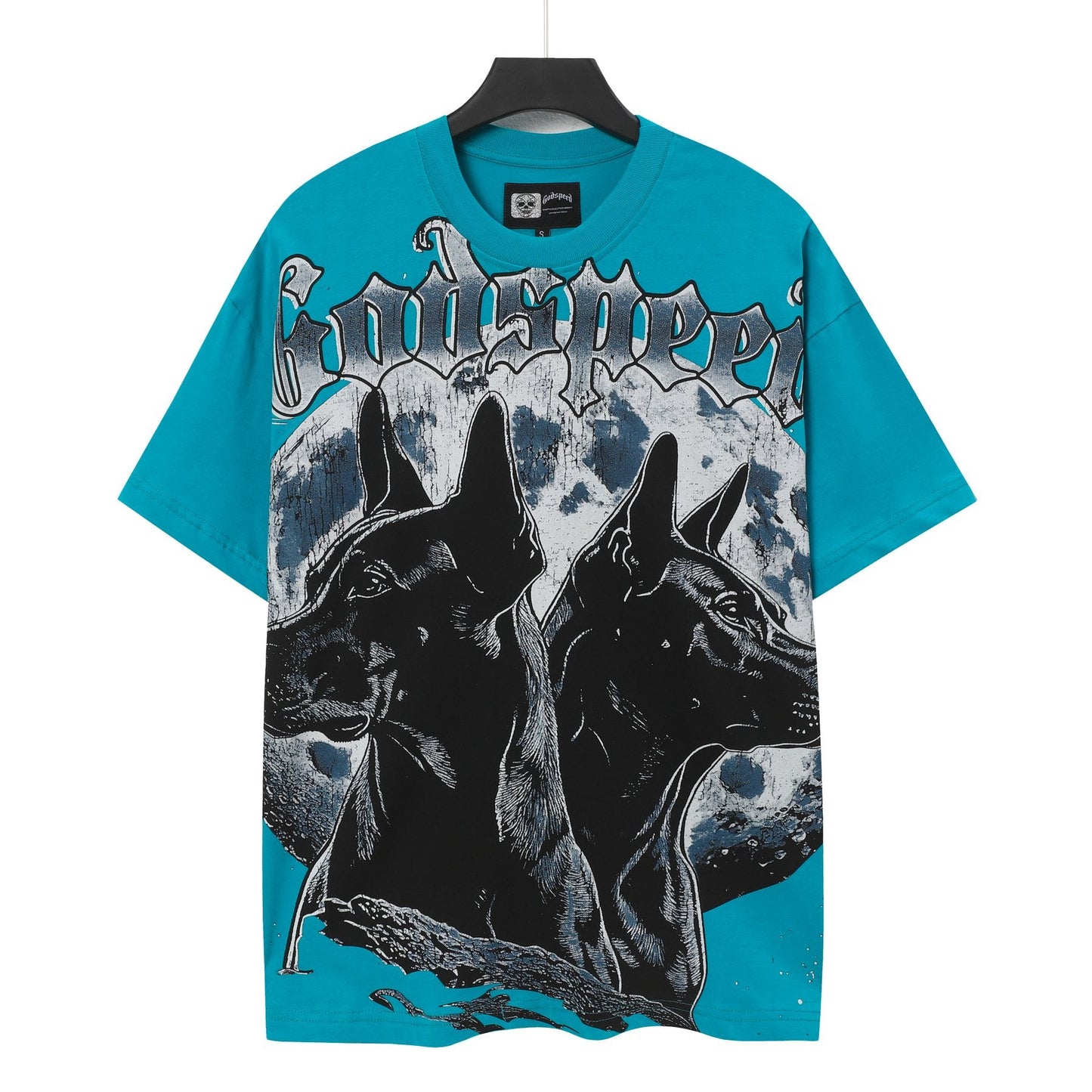 Godspeed Doberman Moon Graphic T-Shirt — hero