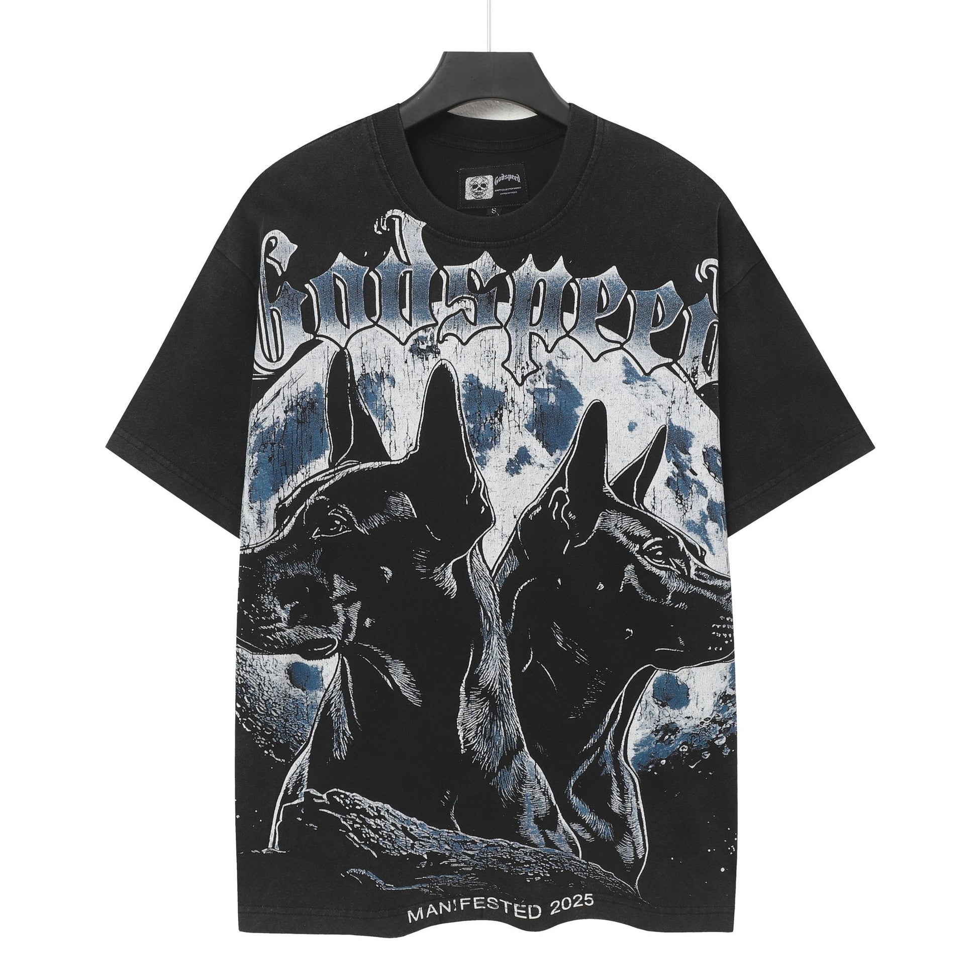 Godspeed Doberman Moon Graphic T-Shirt — hero