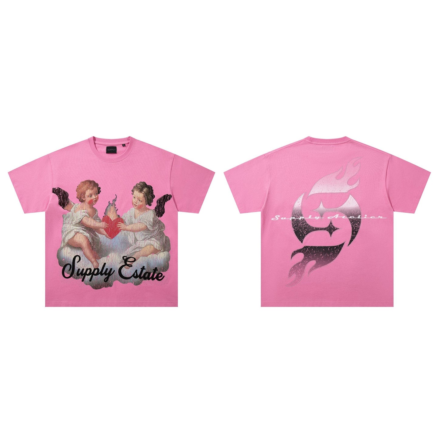 SUPPLY TEE Cherub Flame Graphic T-Shirt — hero