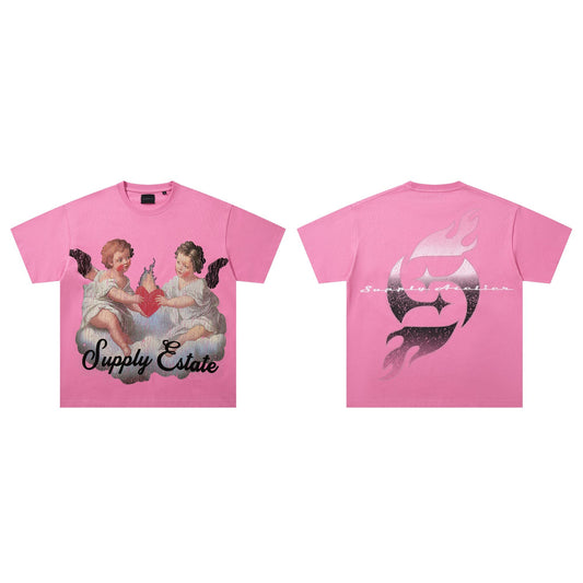 SUPPLY TEE Cherub Flame Graphic T-Shirt — hero
