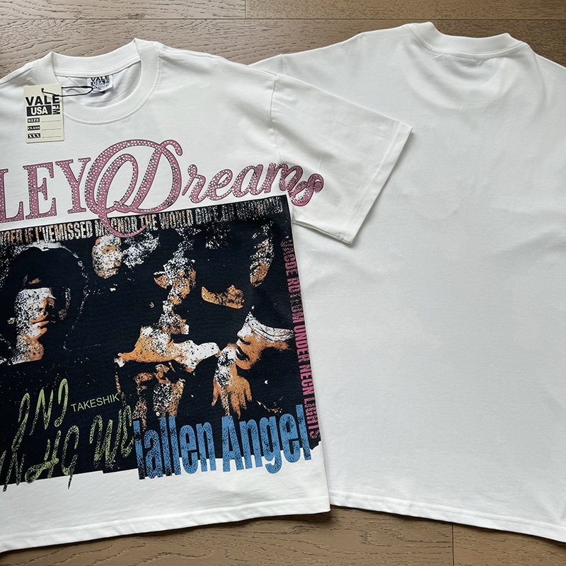 VALE USA Fallen Angel Rhinestone Graphic T-Shirt — context