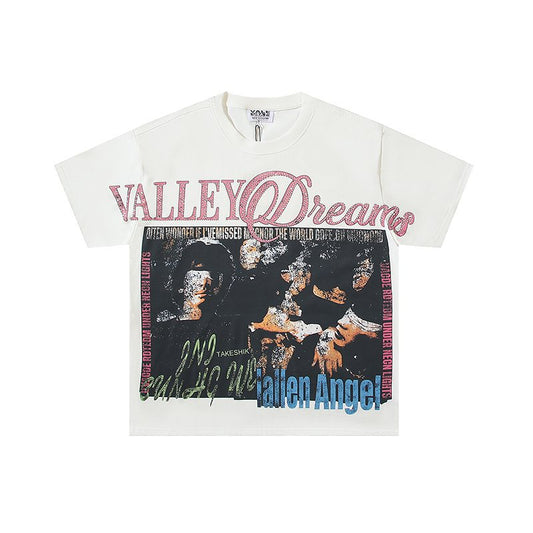 VALE USA Fallen Angel Rhinestone Graphic T-Shirt — hero