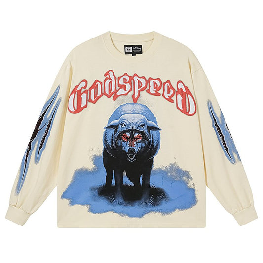 Godspeed Bear Graphic Long-Sleeve T-Shirt — hero