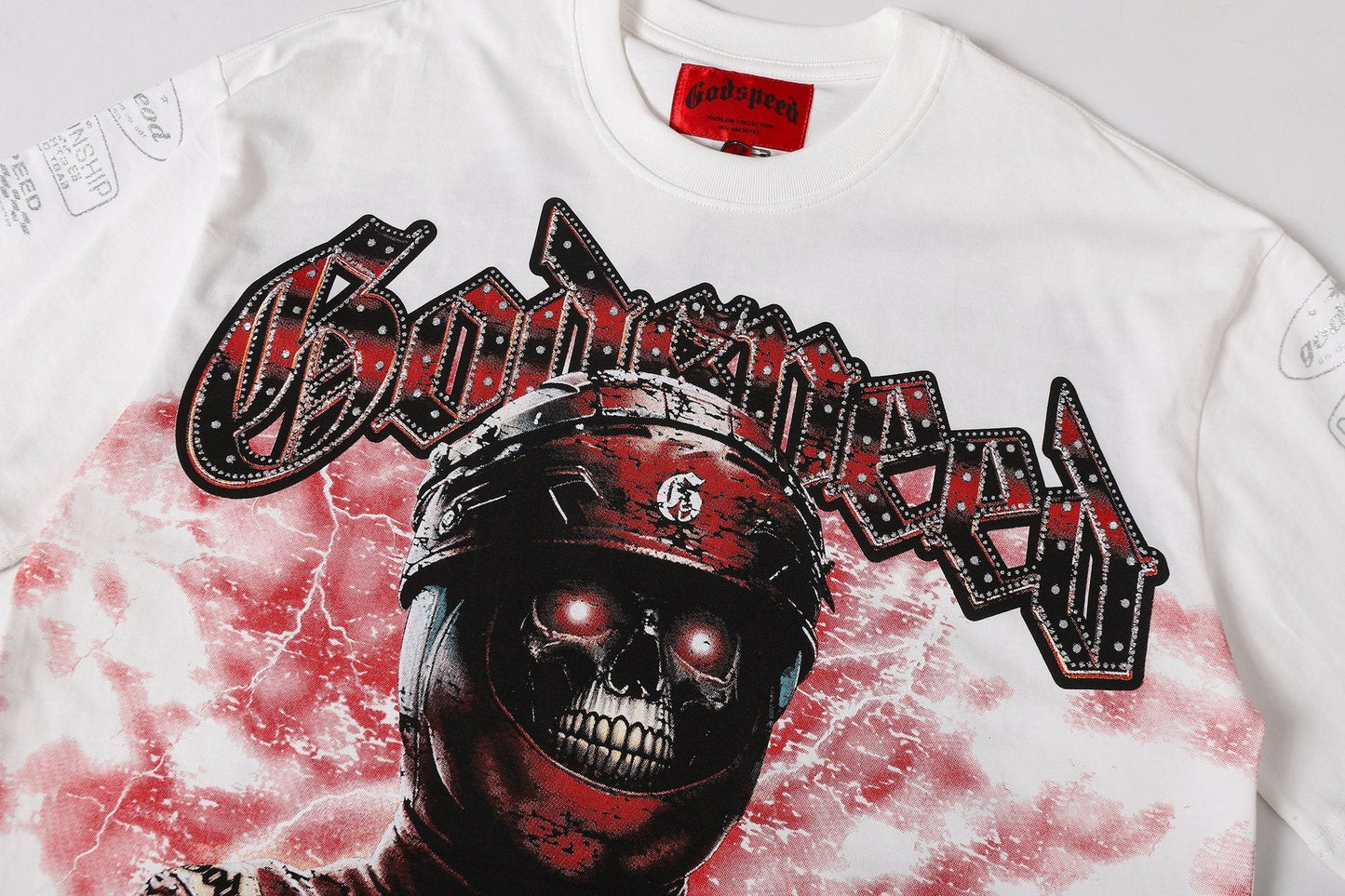 Godspeed Racing Skull Graphic T-Shirt — detail
