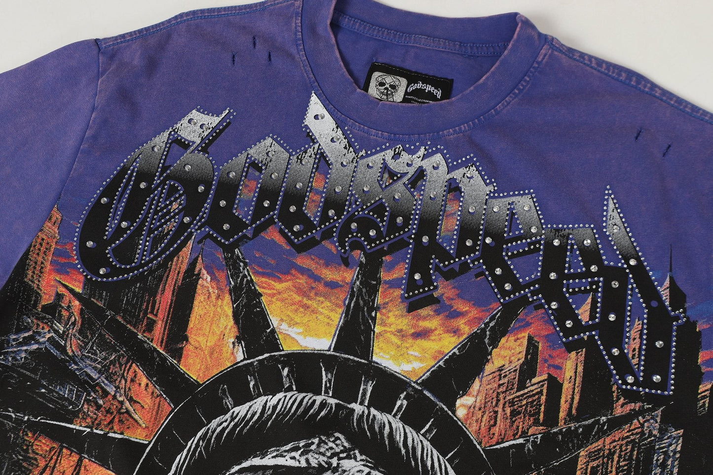 Godspeed Statue of Liberty Graphic T-Shirt — detail