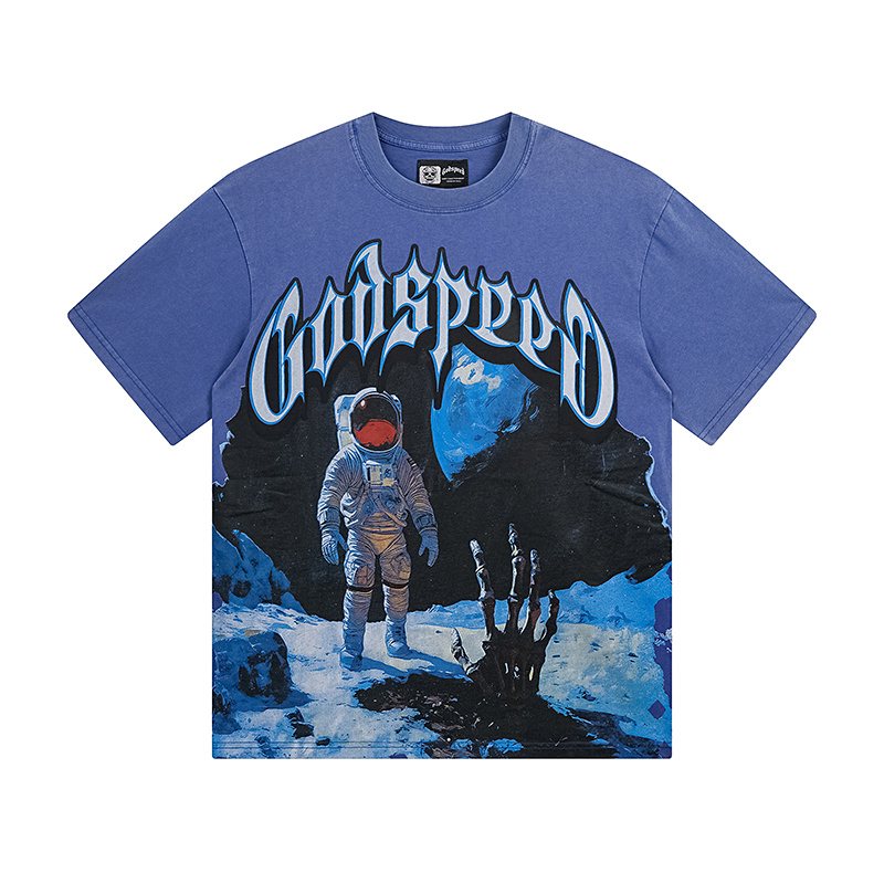 Godspeed Astronaut Moon Graphic T-Shirt — hero