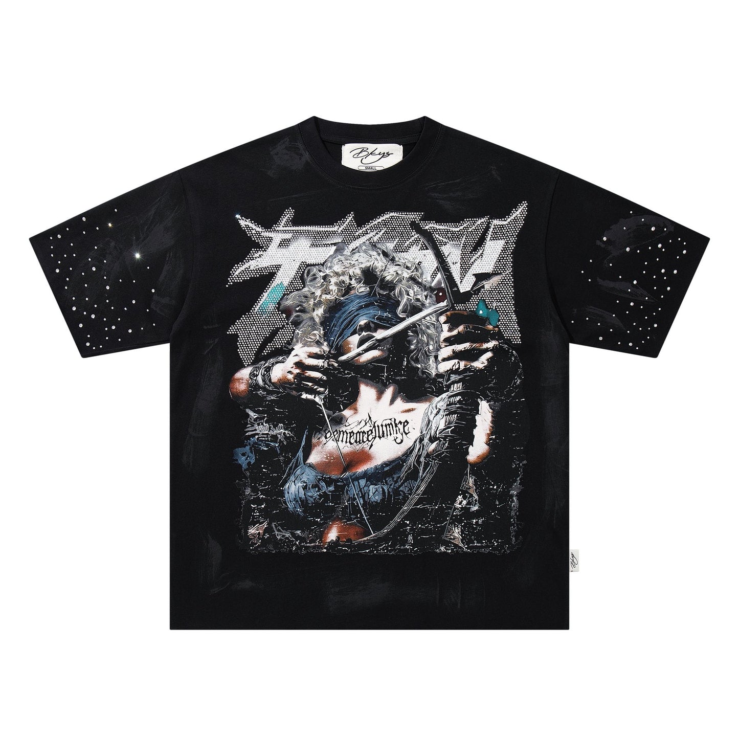 BKYS Revival Rhinestone Portrait Graphic T-Shirt — hero