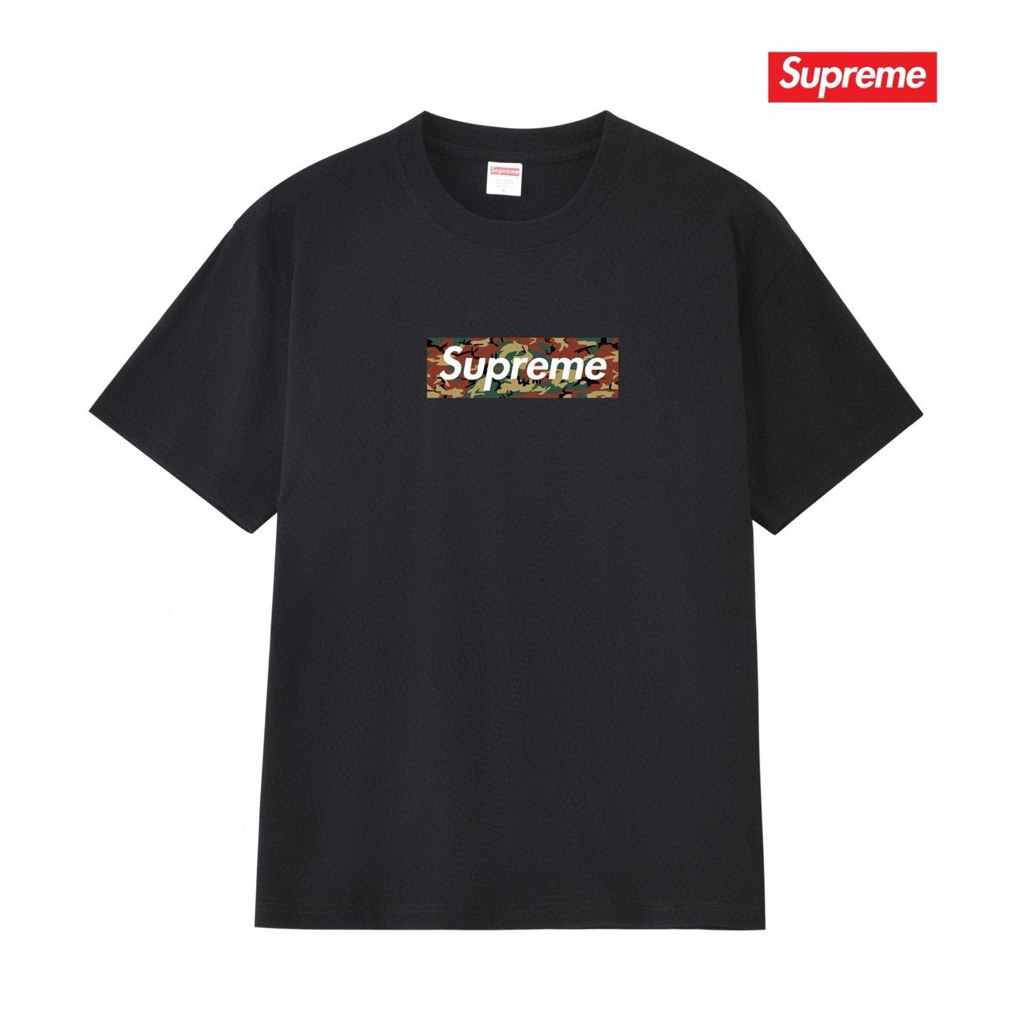 Supreme Camo Box Logo Graphic T-Shirt — front