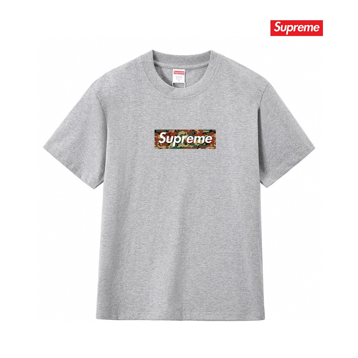 Supreme Camo Box Logo Graphic T-Shirt — front