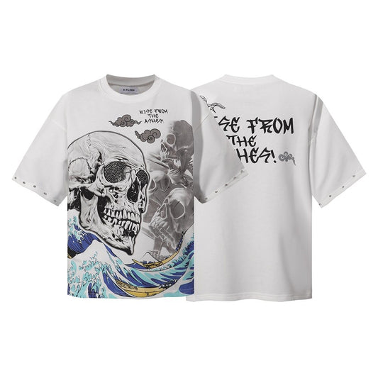 KLEEP 2005 Rise From the Ashes Skull Graphic T-Shirt — hero