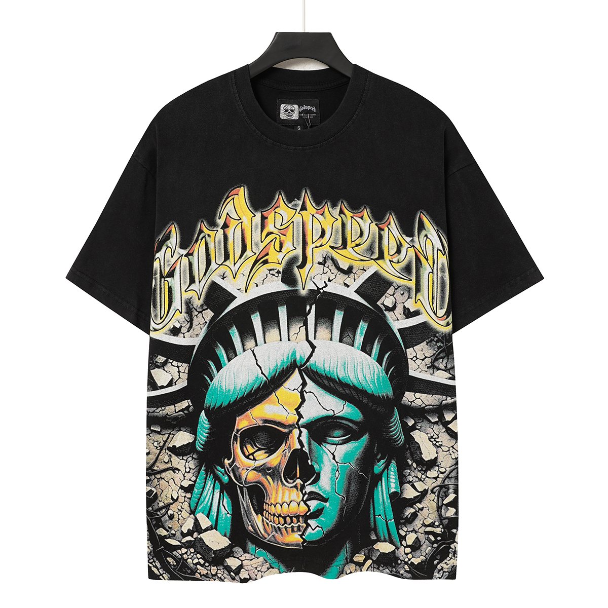 Godspeed Out of Many One Liberty Skull Graphic T-Shirt — hero