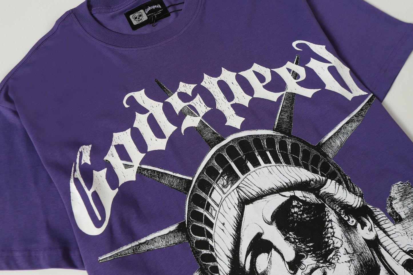 Godspeed Statue of Liberty Graphic T-Shirt — detail