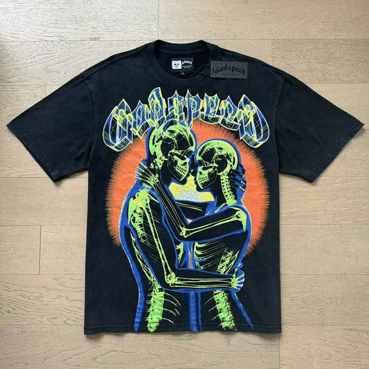 Godspeed Out of Many, One Skeleton Graphic T-Shirt — hero