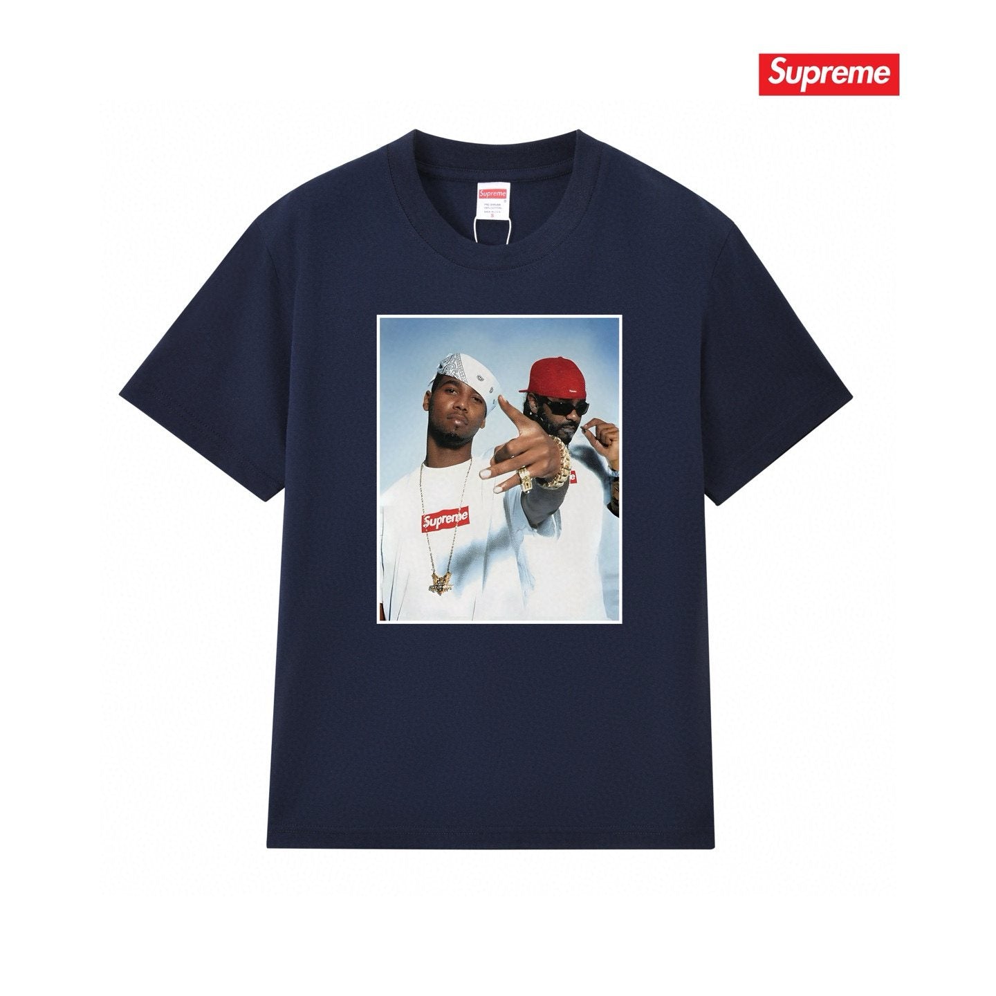 Supreme Two-Person Photo Graphic T-Shirt — front