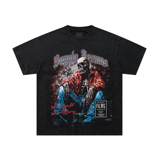 SUPPLY TEE Skeleton Graphic Short-Sleeve T-Shirt — hero