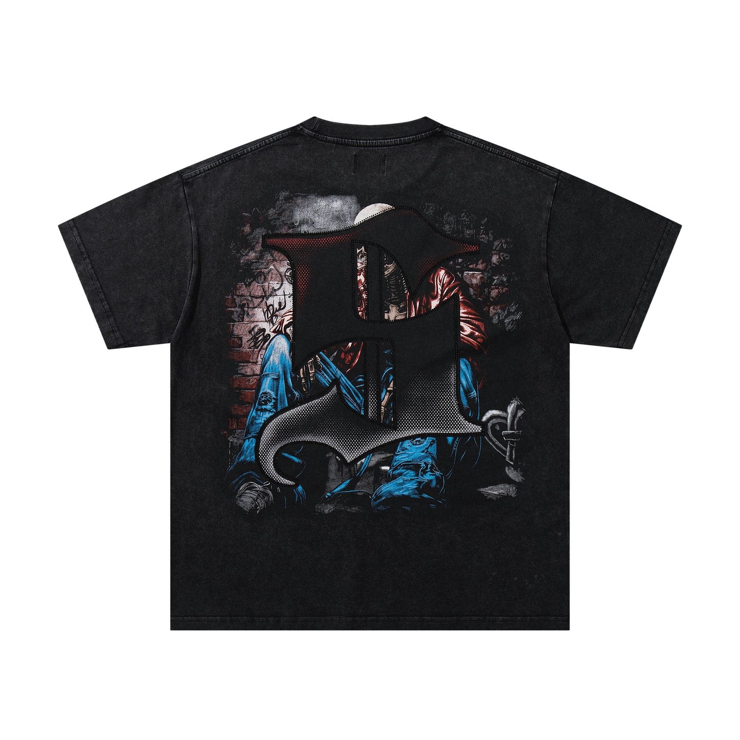 SUPPLY TEE Skeleton Graphic Short-Sleeve T-Shirt — back