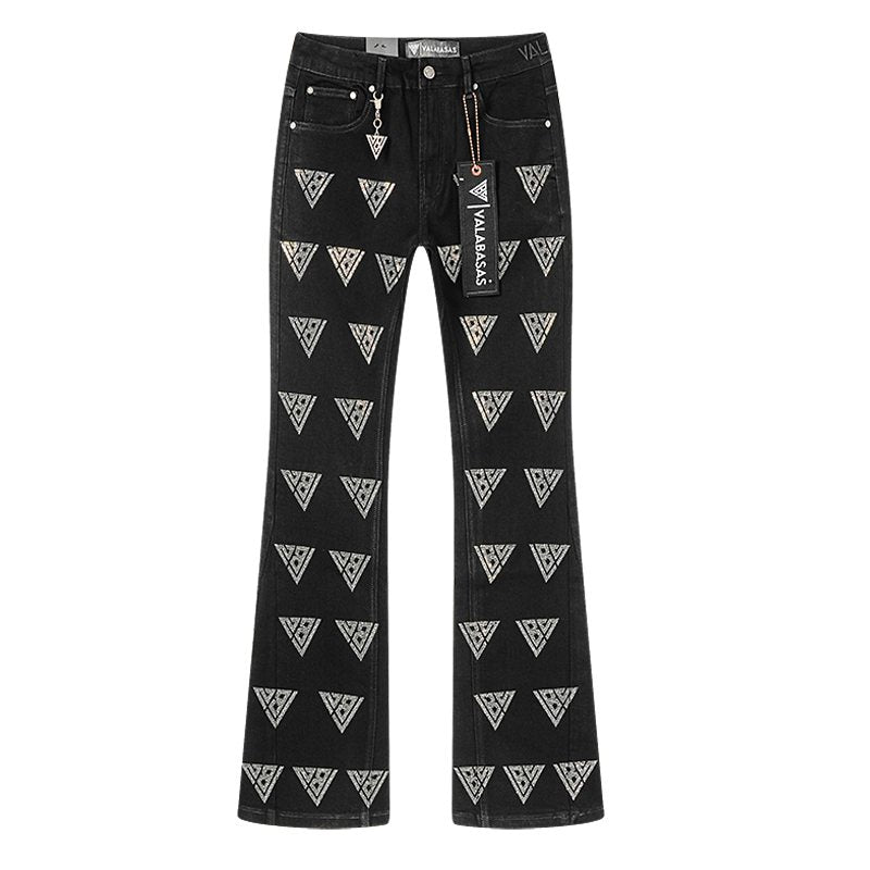 VALABASAS Rhinestone Triangle Jeans — hero