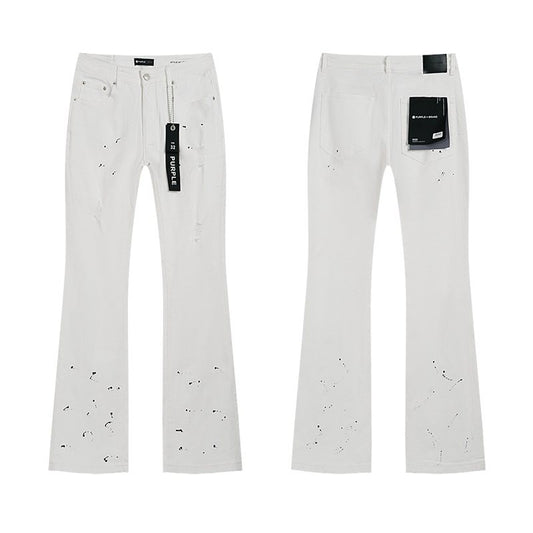 Purple Brand Paint-Splatter Denim Jeans — hero