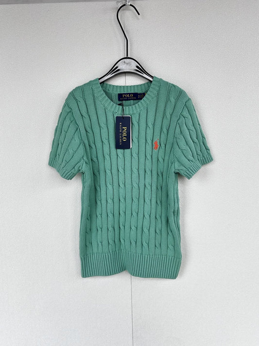 Test2-Ralph Lauren Women's Cable-Knit Short-Sleeve Top — hero