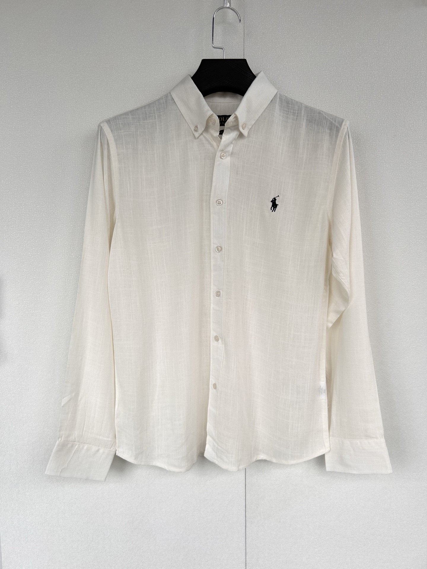 Test2-Ralph Lauren Ivory White Linen Long-Sleeve Shirt — hero