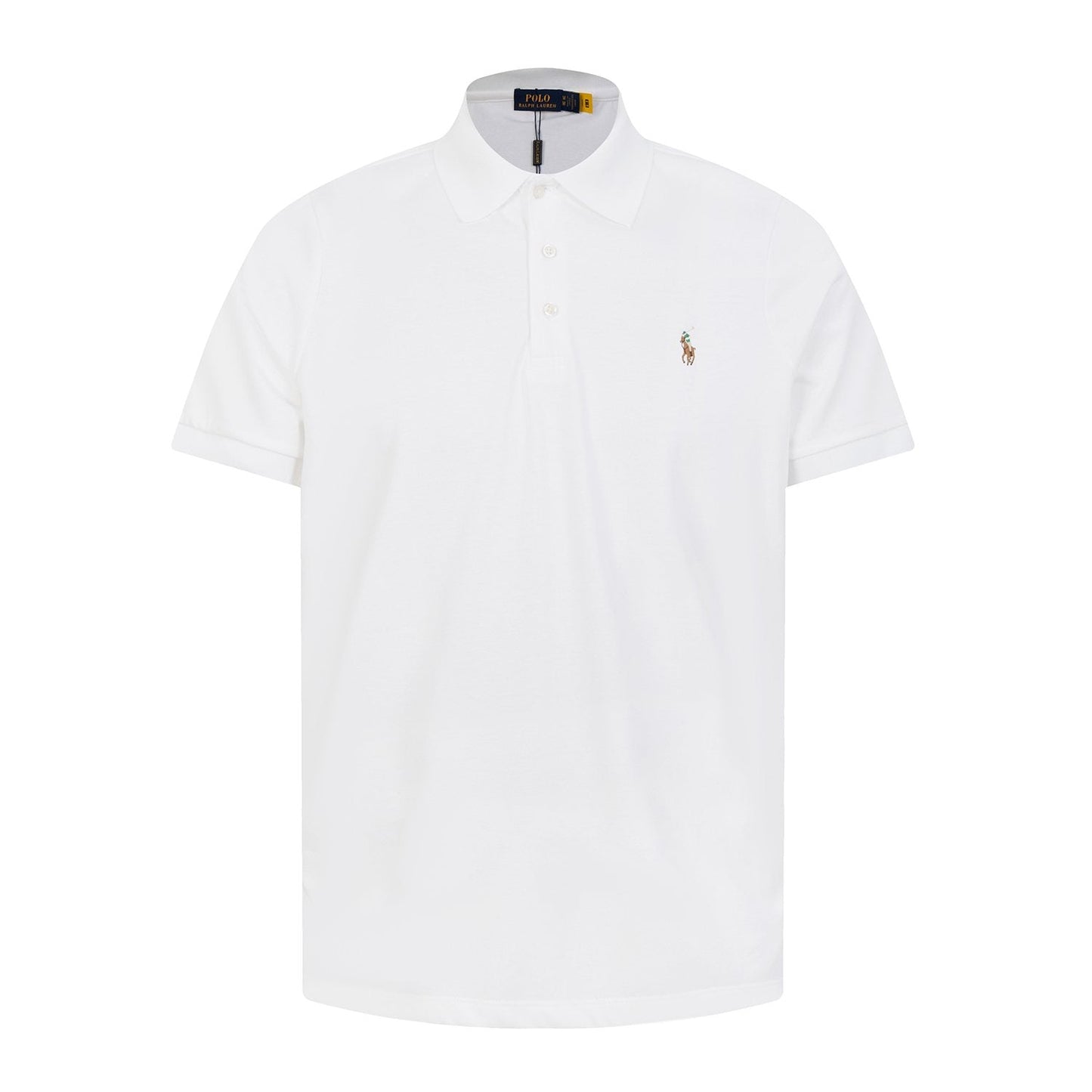 Test2-Ralph Lauren Three-Button Short-Sleeve Polo Shirt — front