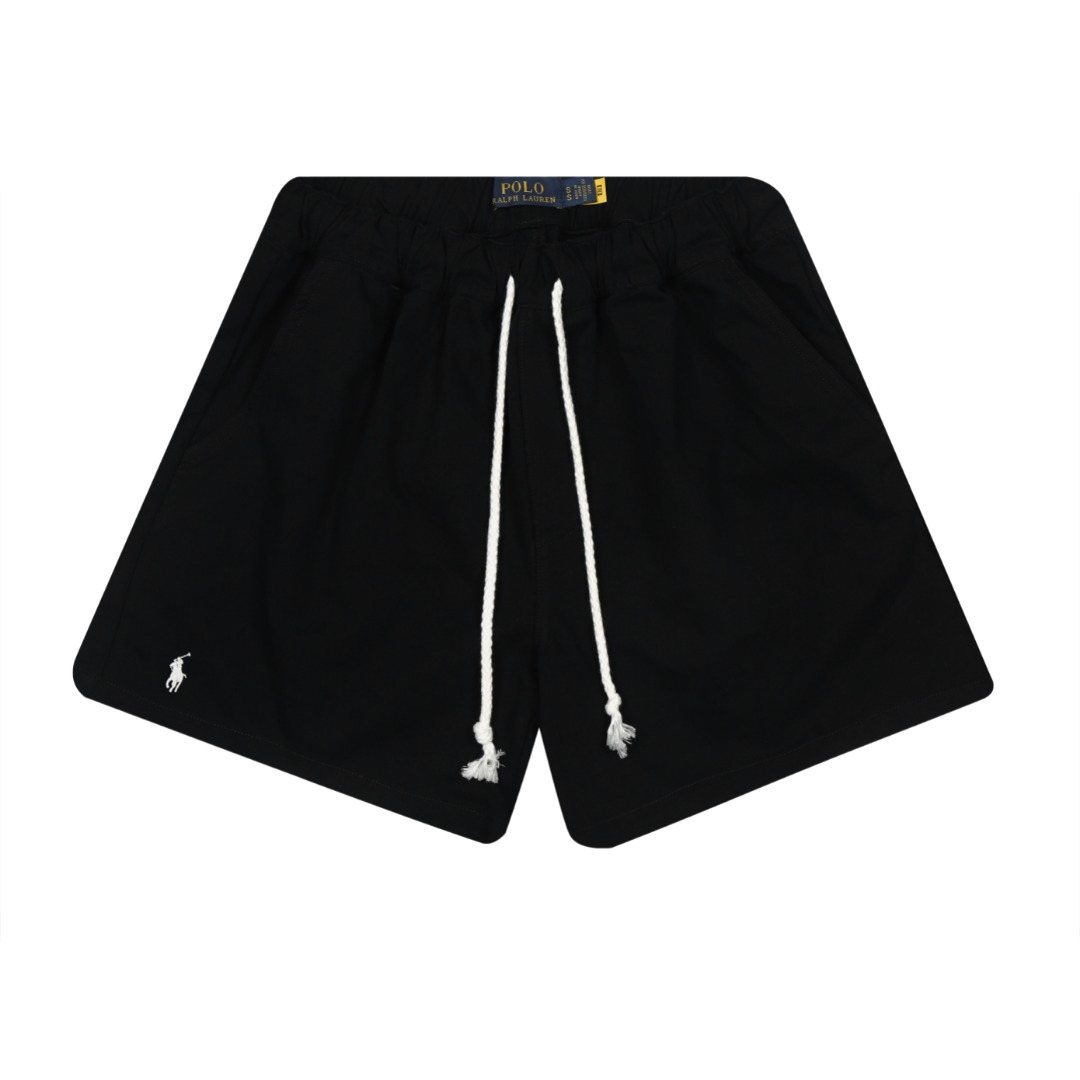Test2-Ralph Lauren Washed Cotton Drawstring Shorts — front