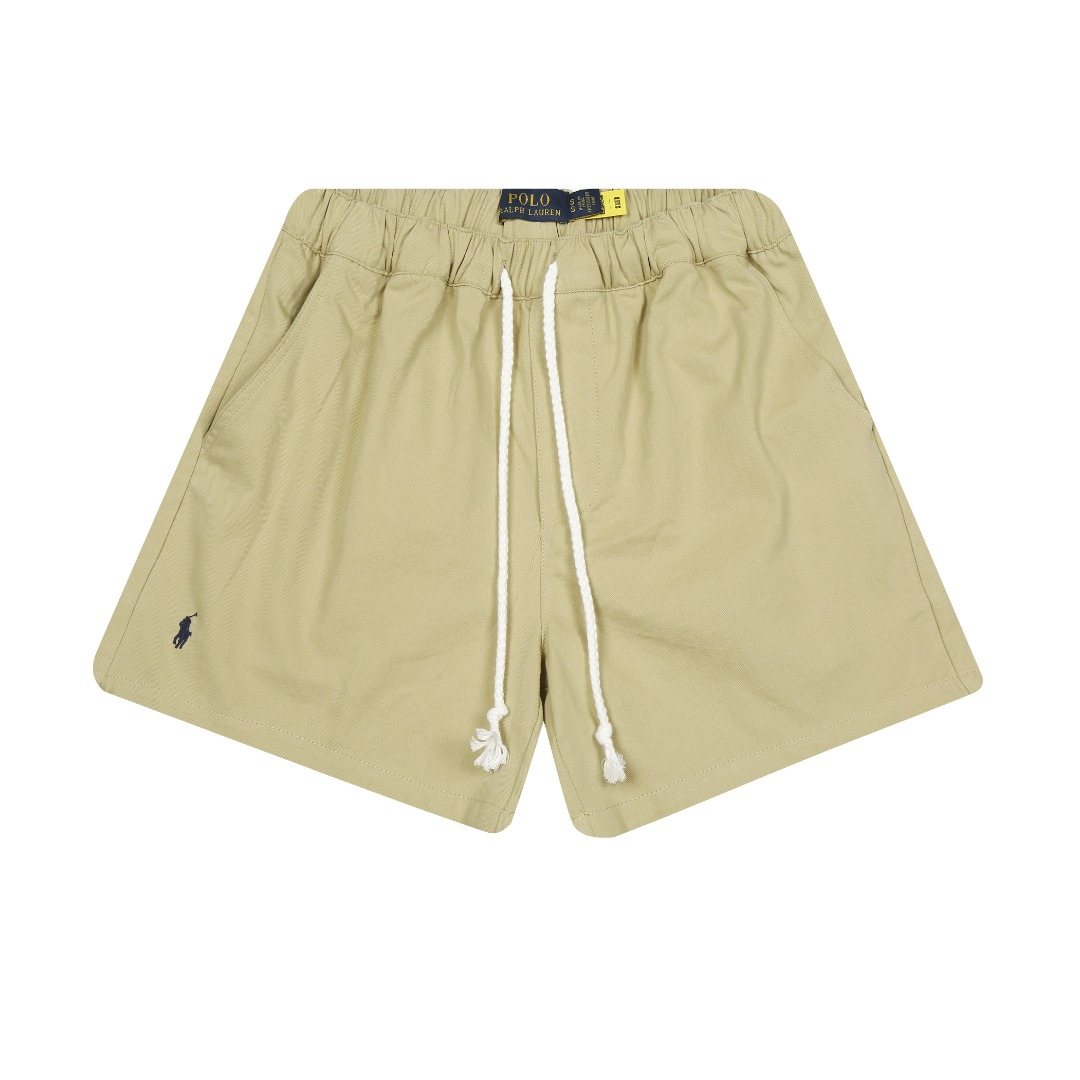 Test2-Ralph Lauren Washed Cotton Drawstring Shorts — front