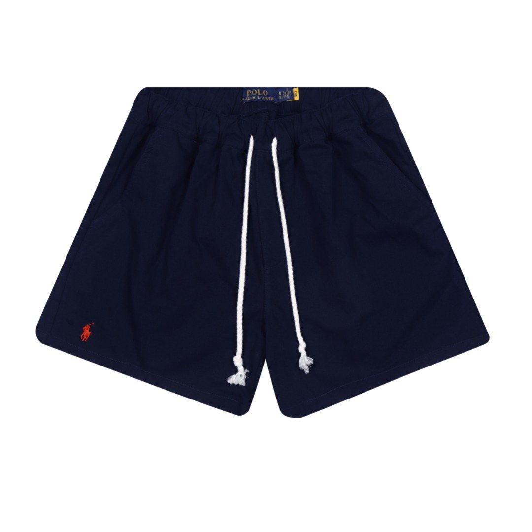 Test2-Ralph Lauren Washed Cotton Drawstring Shorts — front