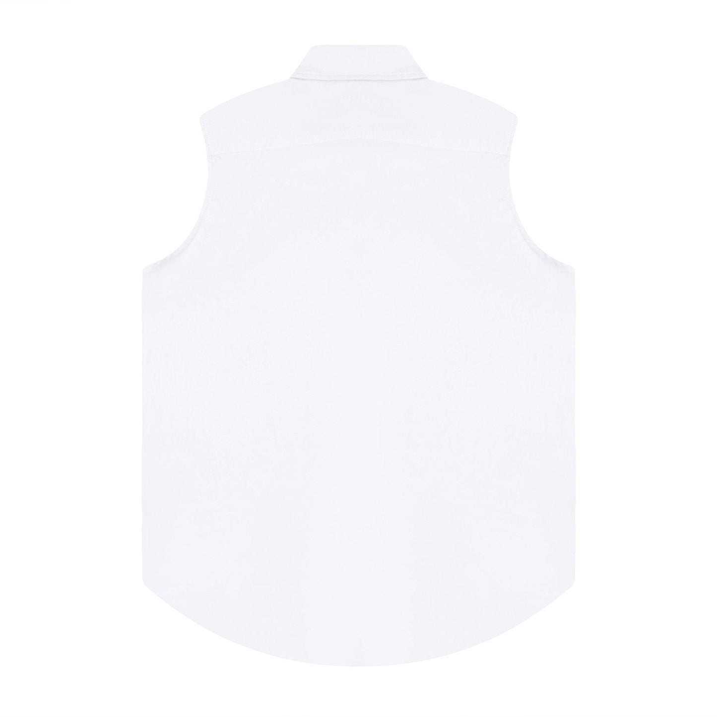 Test2-Ralph Lauren Sleeveless Oxford Button-Front Shirt — back