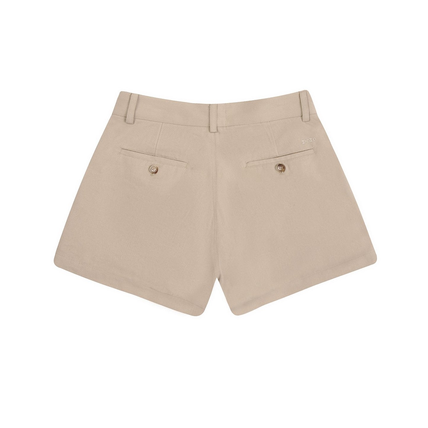 Test2-Ralph Lauren Women's Cotton Twill A-Line Tailored Shorts — back