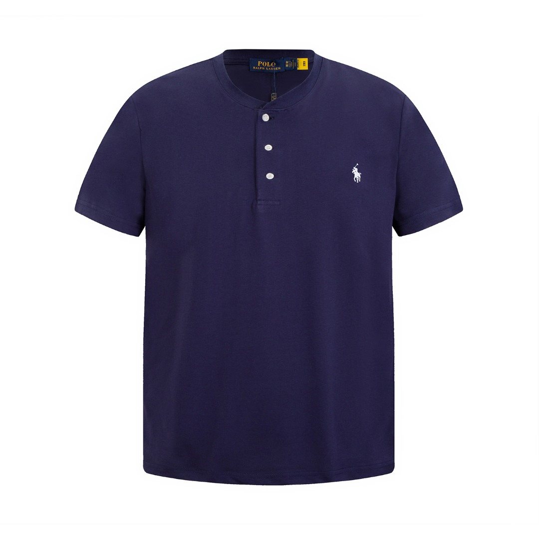 Test2-Ralph Lauren Embroidered Three-Button Henley Shirt — front