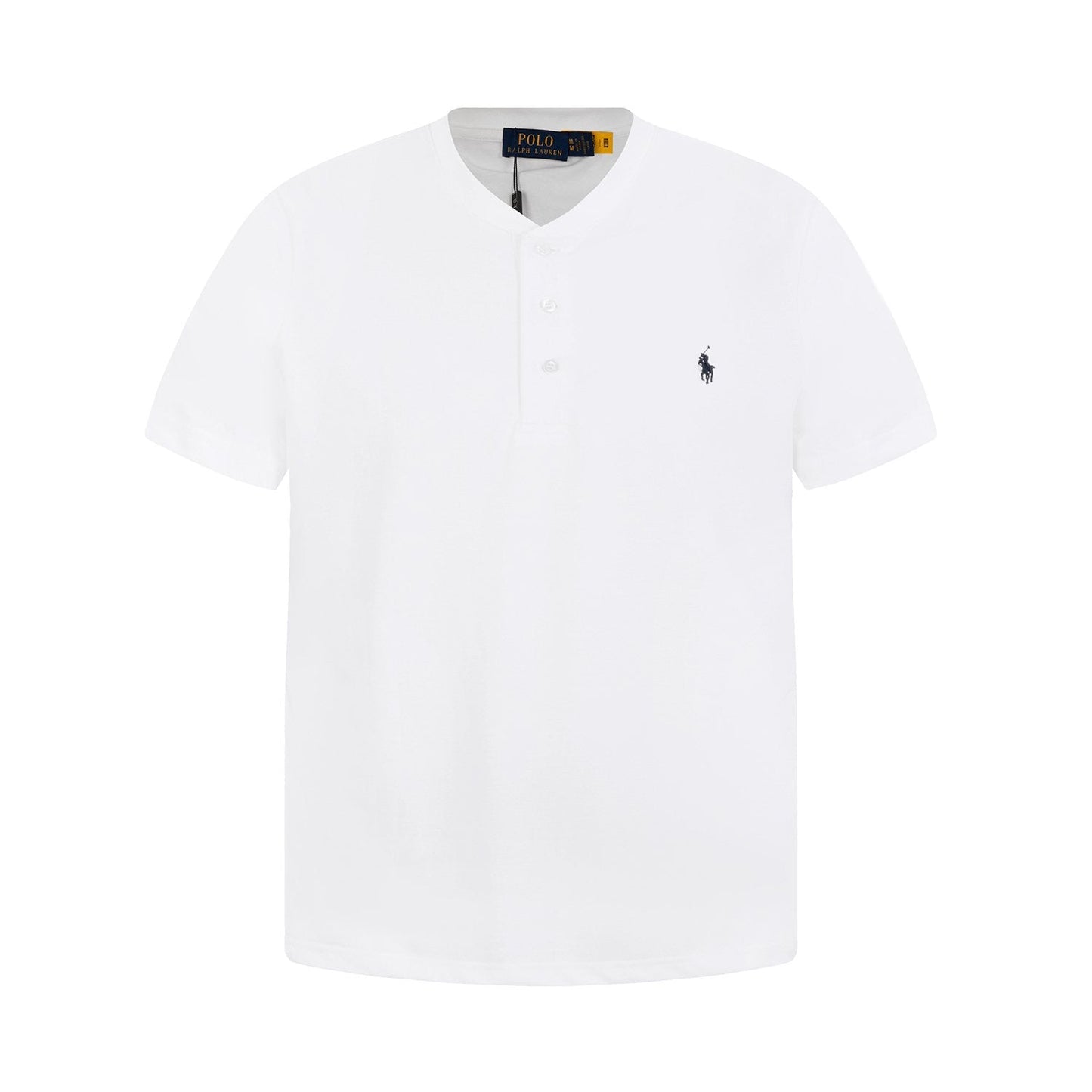 Test2-Ralph Lauren Embroidered Three-Button Henley Shirt — front