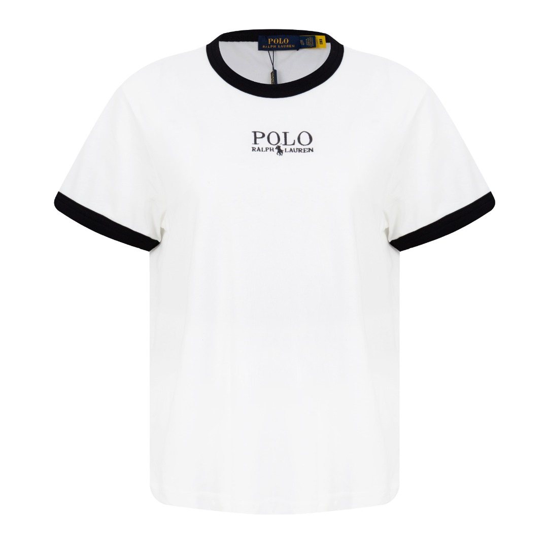 Test2-Ralph Lauren Contrast-Trim Logo T-Shirt — front